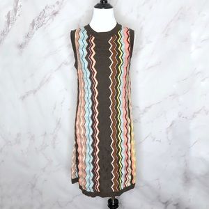Missoni for Target Brown Chevron Stripe Knit Dress